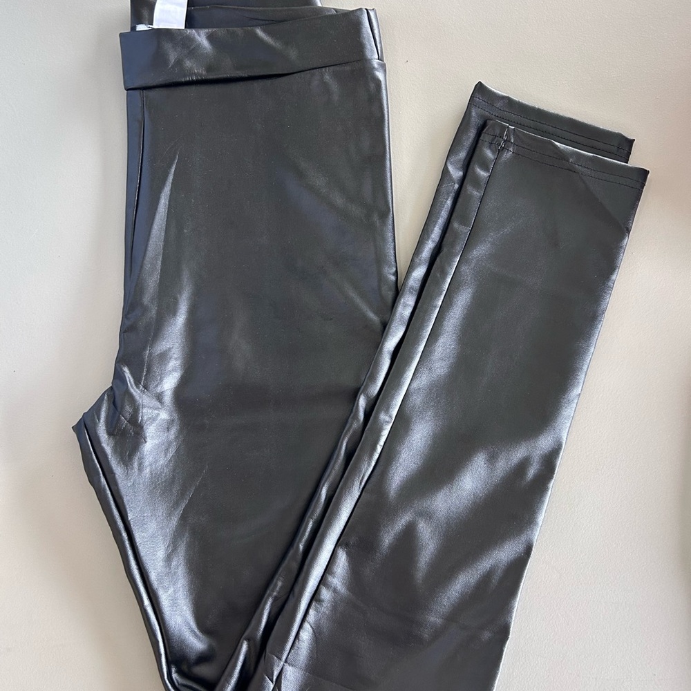 Lulus Black Faux Leather Leggings - Large